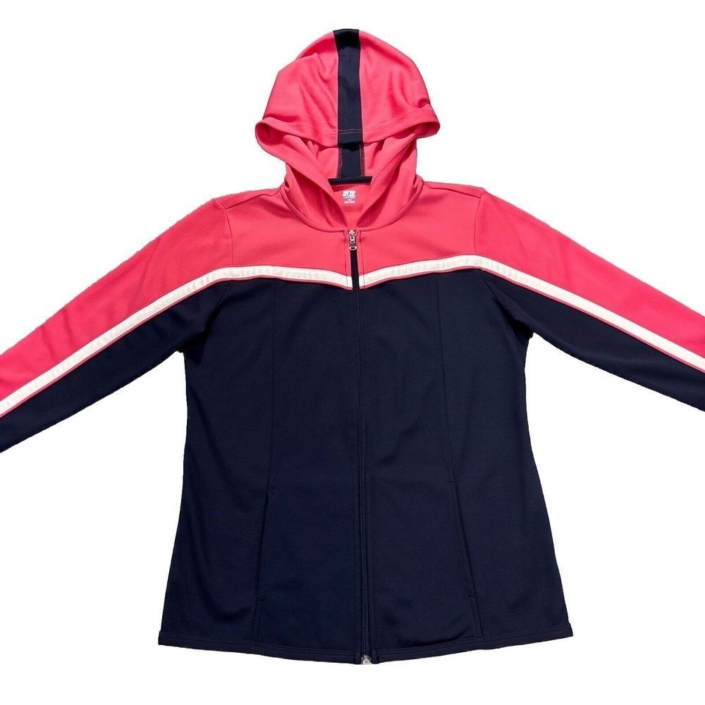 SJB Active Sport Jacket‎ Womens S Full Zip Hooded Pockets Lightweight Stretch